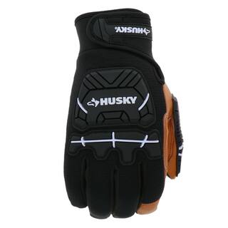 Husky Large Grain Goatskin Leather Performance Impact Work Glove with Spandex Back HK84015-LCC6