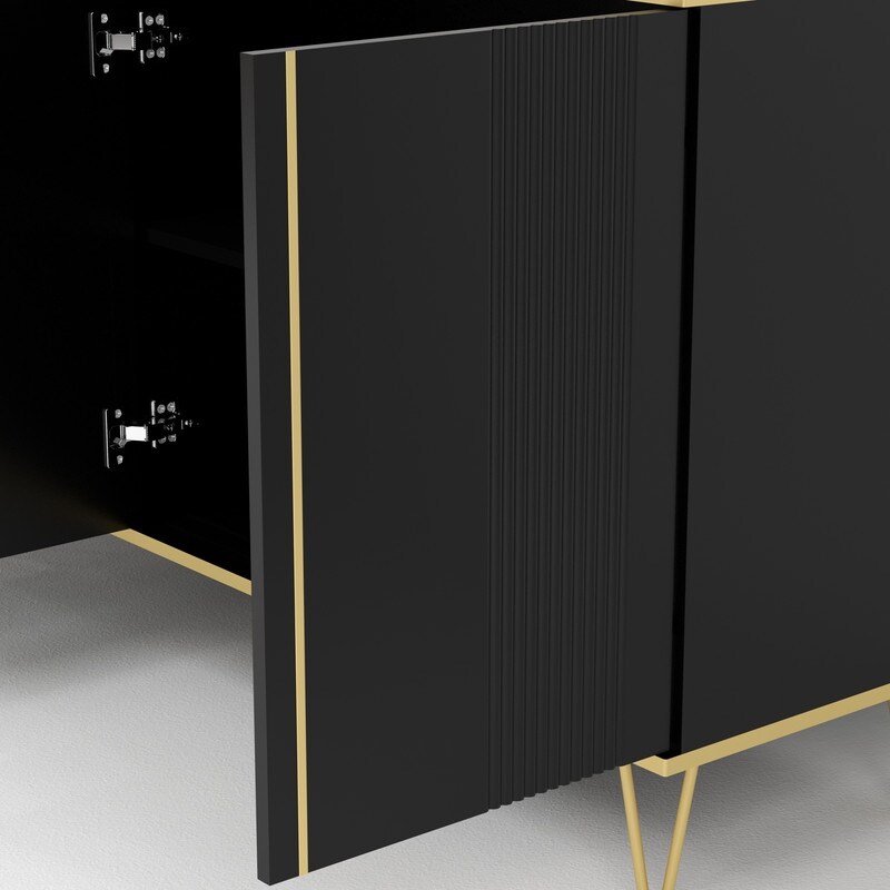 Black Side Cabinet  Sideboard for Bedroom or Hallway