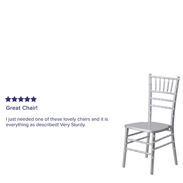 HERCULES Series Silver Wood Chiavari Chair