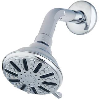 Glacier Bay 3-Spray 3.5 in. Single Wall Mount Fixed Adjustable Shower Head in Chrome 8462000HC