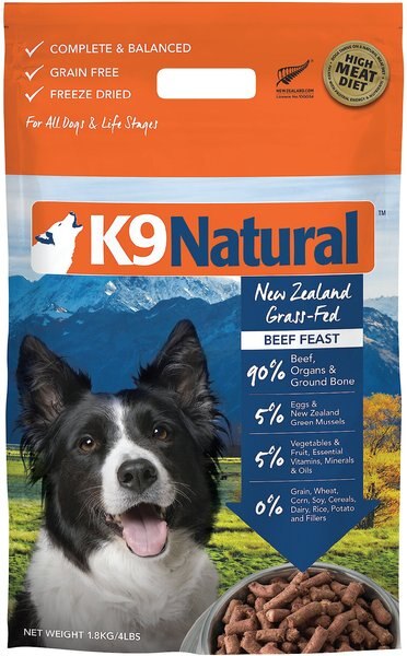 K9 Natural Beef Feast Raw Grain-Free Freeze-Dried Dog Food