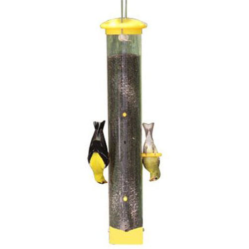 Woodlink NATUBE20NB Audubon Tails Up Nyjer Thistle Finch Wild Bird Feeder， 17.25-Inch，Brown/A