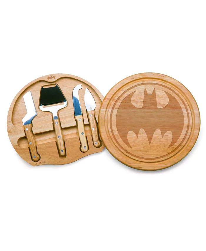 Toscana Batman Bat Signal Circo 5 Piece Cheese Cutting Board Tools Set