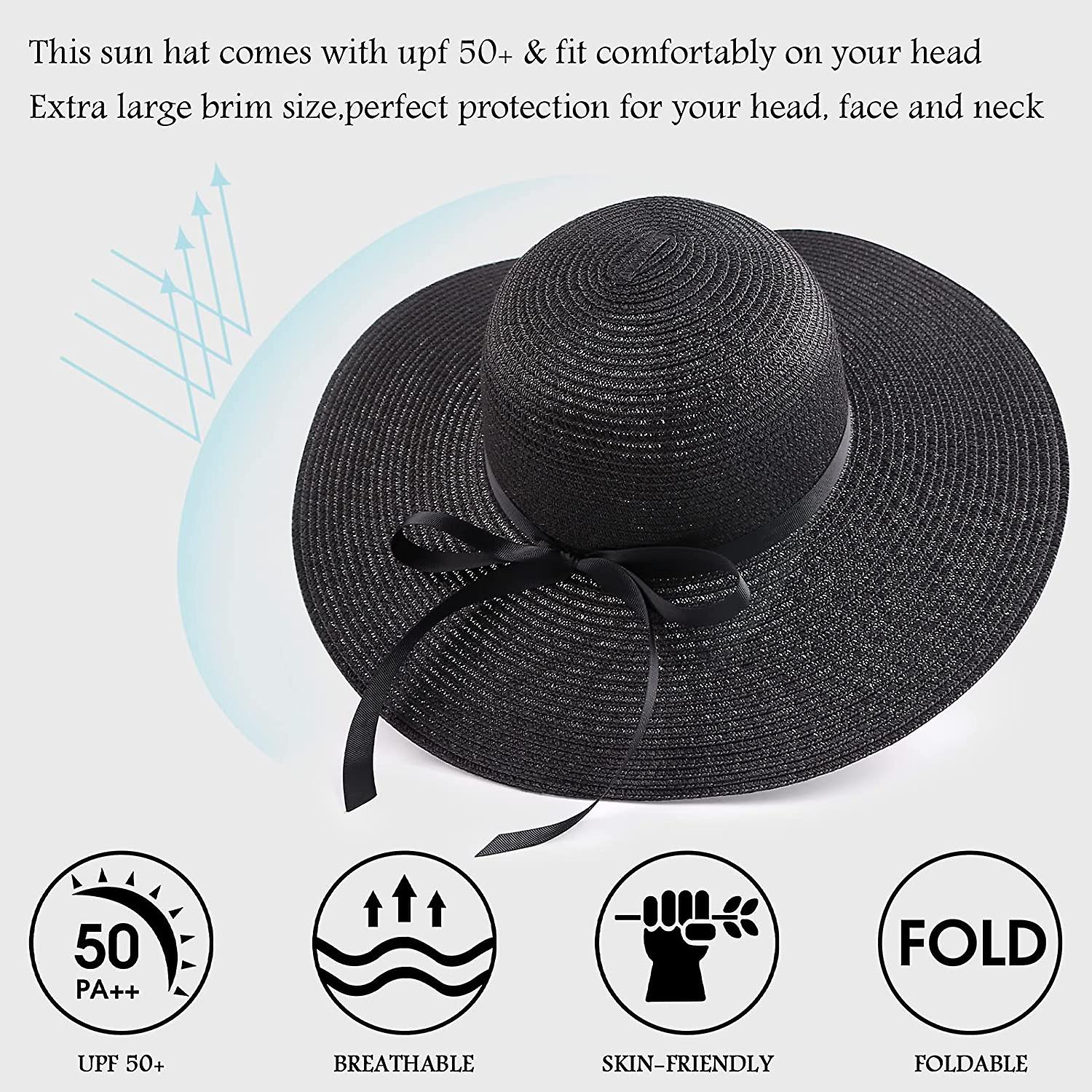 Summer Hats For Women Wide Brim Women Straw Beach Hat Little Girl Sun Cap Foldable Ladies Hats