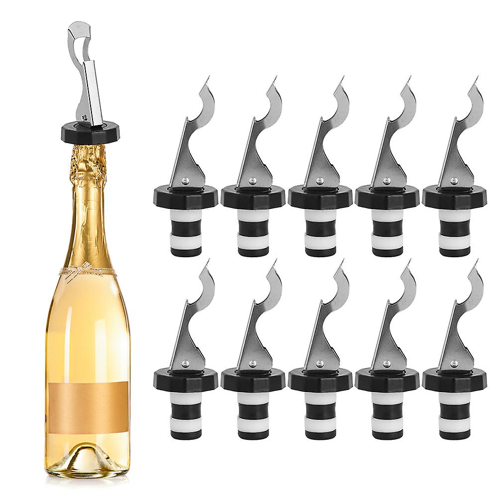 10pcs Wine Bottle Stopper Champagne Stopper Reusable Wine Vacuum Plug Tool Bar Kitchen Accessories