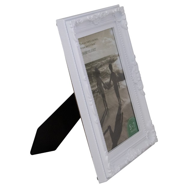 White Victorian Style Rectangular Picture Frame For 5 quot X 7 quot Photos