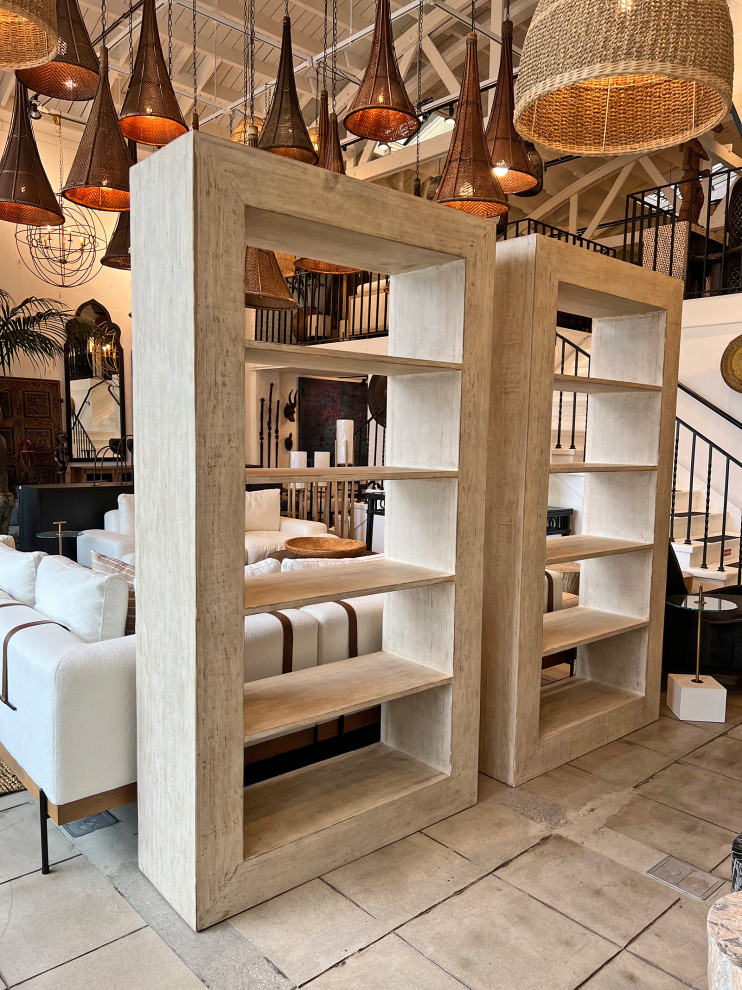 Washed Block Shelf   Farmhouse   Bookcases   by Design Mix Furniture  Houzz