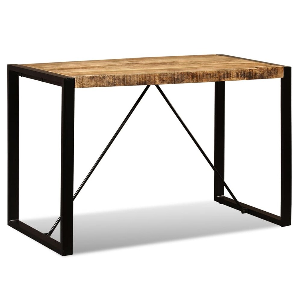 vidaXL Dining Table Solid Rough Mango Wood 47.2\