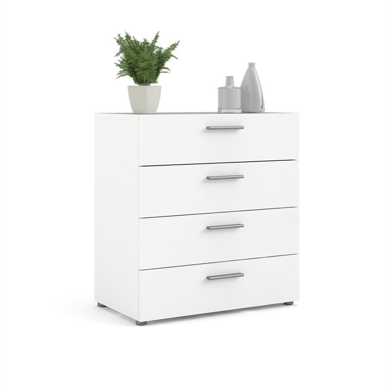 Pemberly Row 4 Drawer Chest in White