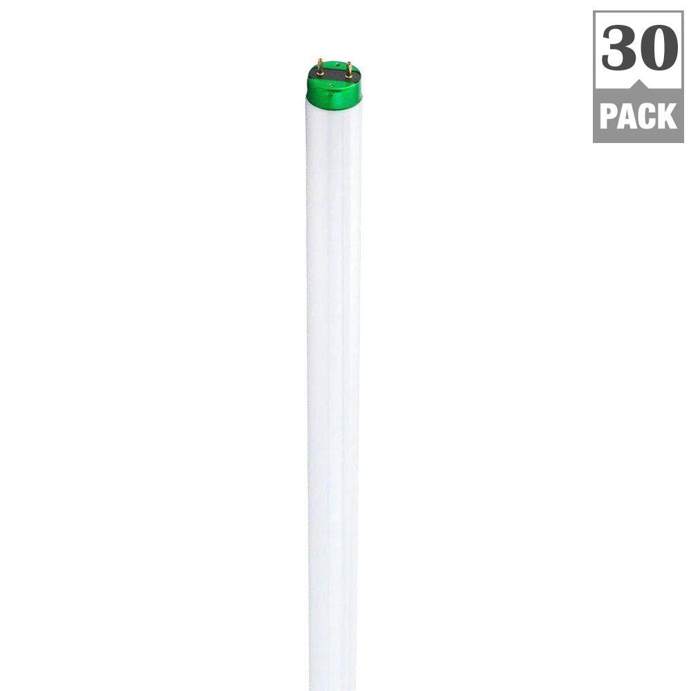 Philips 17-Watt 2 ft. Linear T8 Fluorescent Tube Light Bulb Daylight (6500K) Alto II (30-Pack) 281931