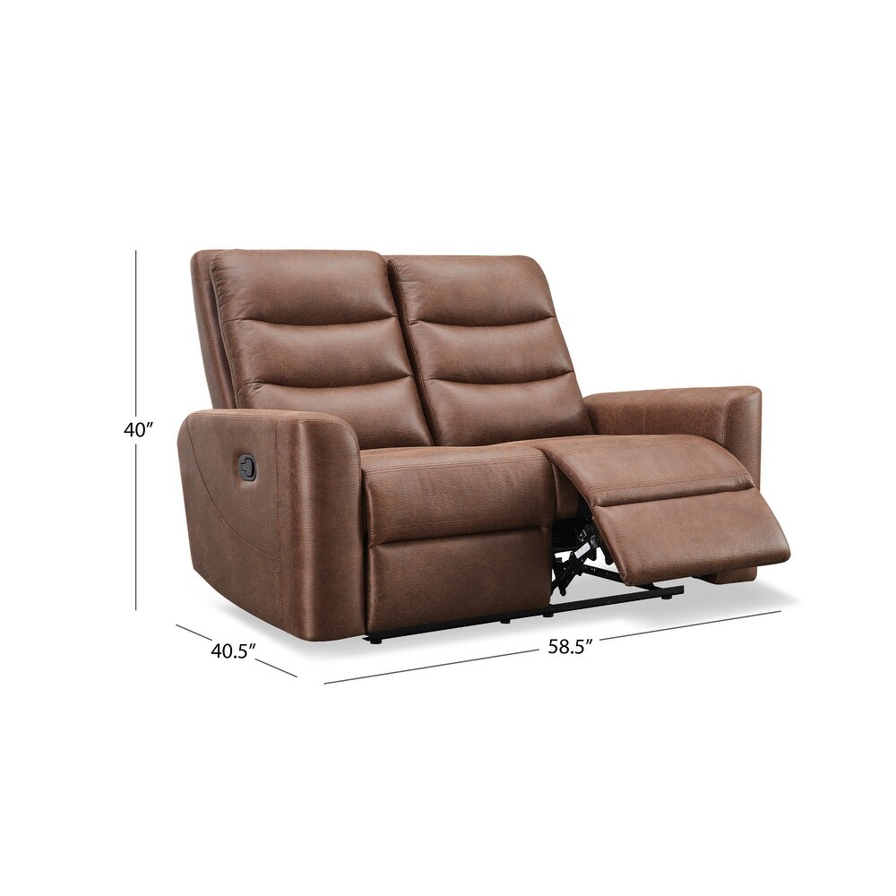 Abbyson Ford 3 Piece Fabric Manual Reclining Set