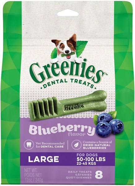 Greenies Bursting Blueberry Large Dental Dog Treats