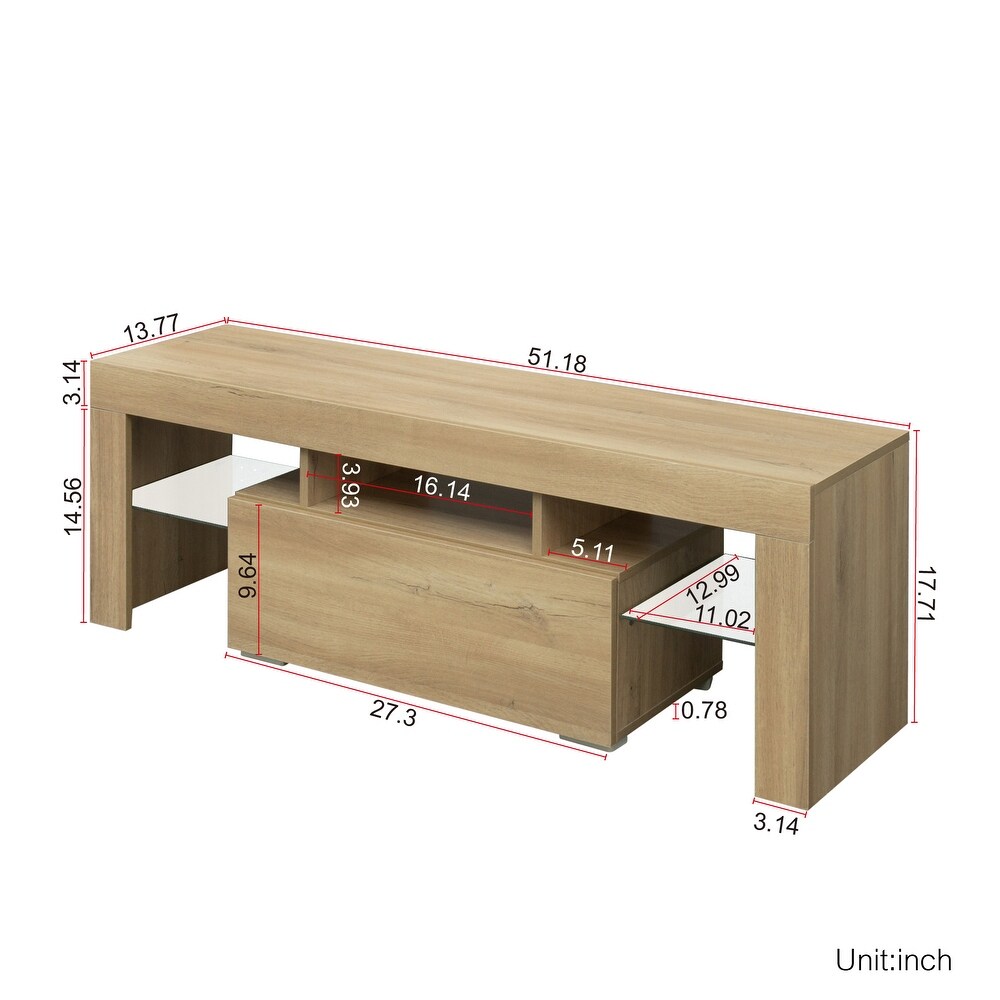 Wood TV Stand for Up to 55\