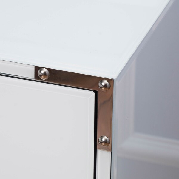 Bansollo Two-Drawer Mirrored End Table by Christopher Knight Home