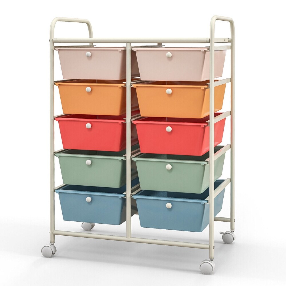 10 Drawer Rolling Storage Cart