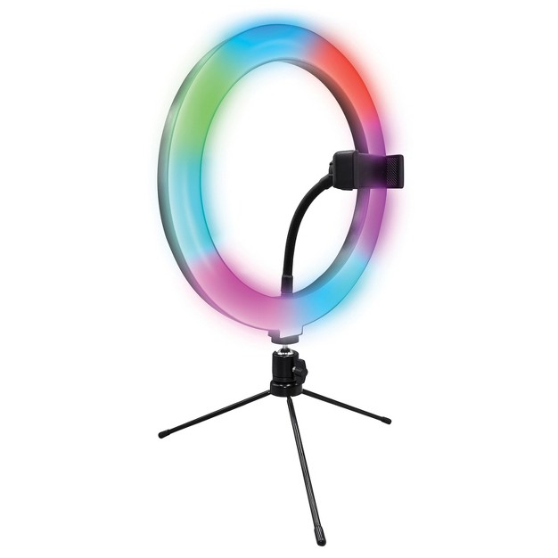 Supersonic Pro Live Stream 10 inch Led Selfie Rgb Ring Light With Tabletop Stand