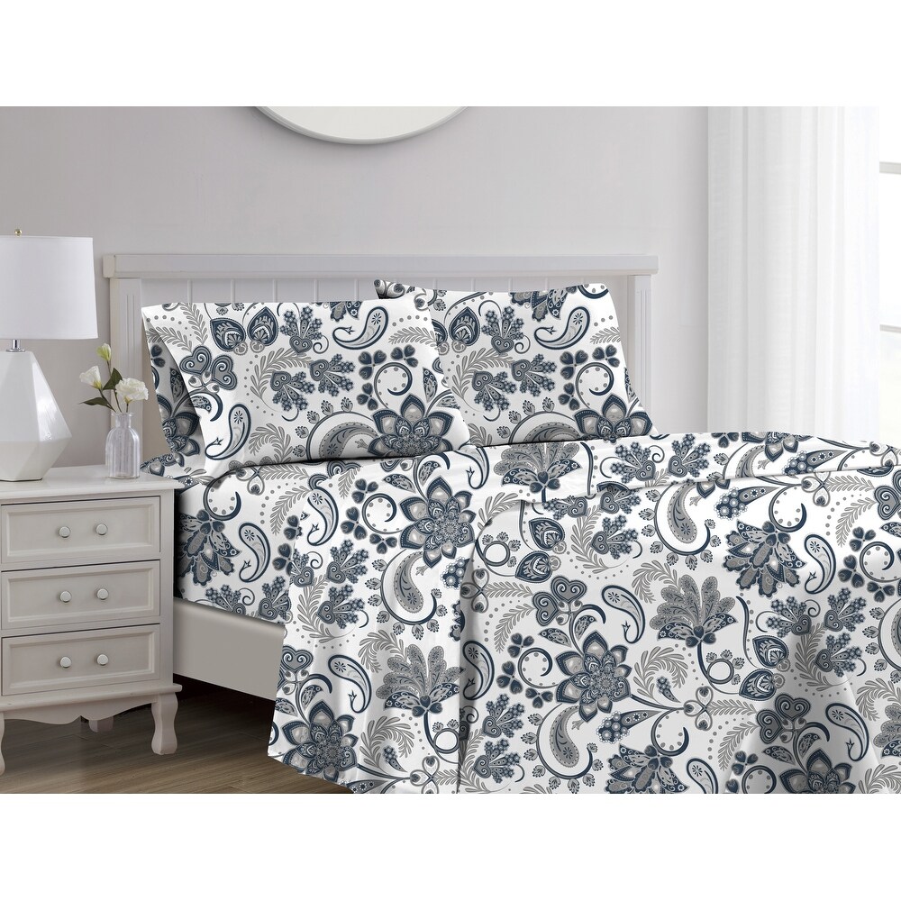 Jacobean Organic Cotton Printed Sheets Twin