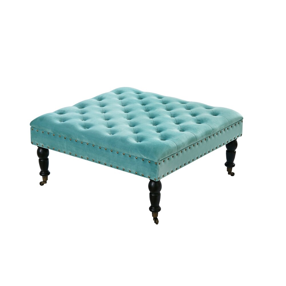 Home Soft Things Supersoft Tufted Coffee Table Ottoman   33\