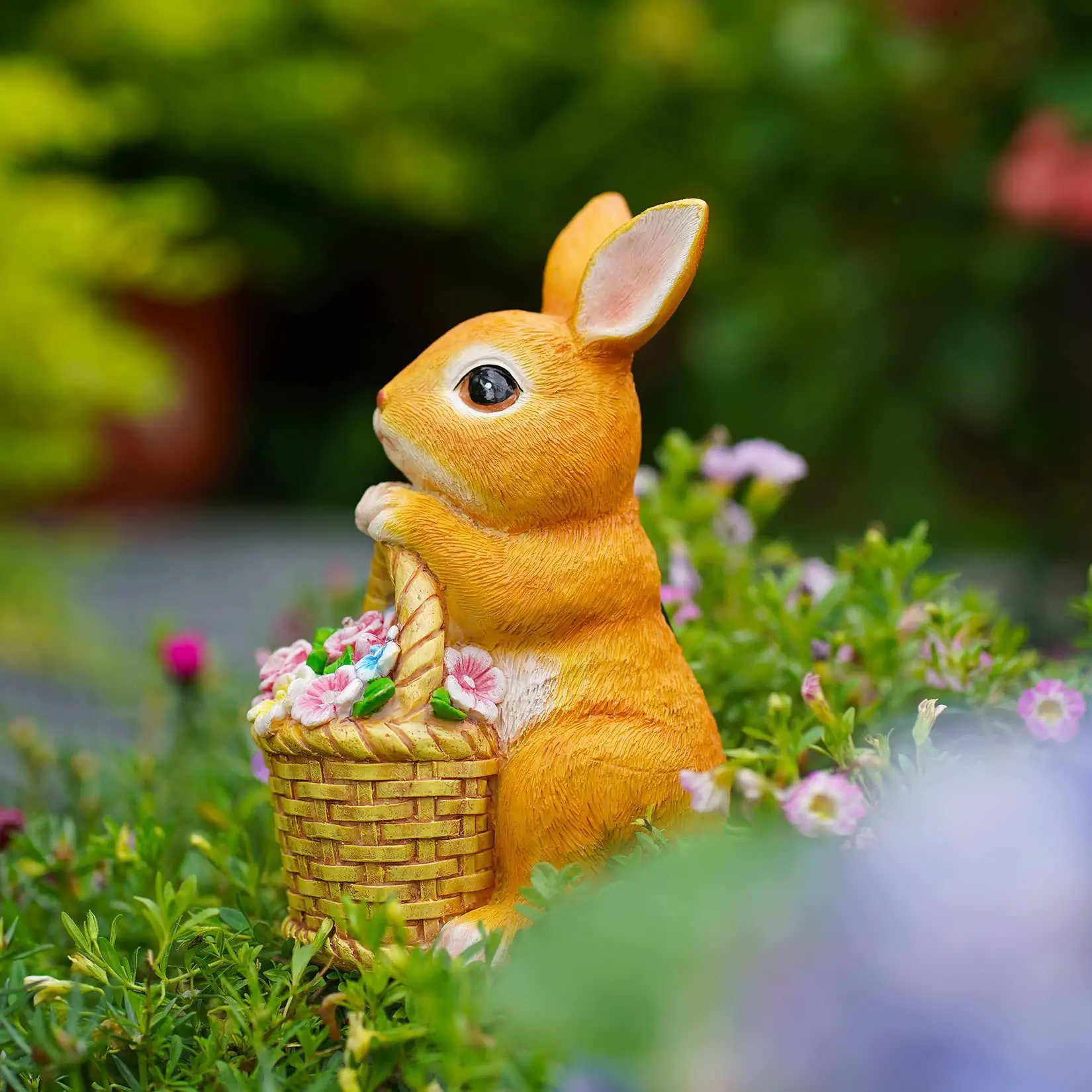 AHMH Easter Rabbit Garden Accessories Miniature Cute Animal Garden Supplies