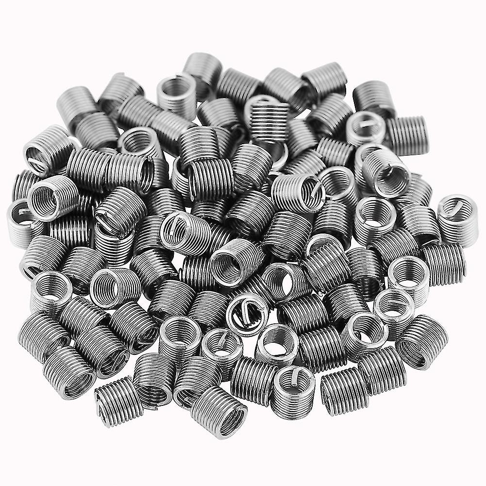 100 Pcs 304 Stainless Steel Wire Screw Sleeve Thread Repair Insert Assortment Kit M5x0.8x2D