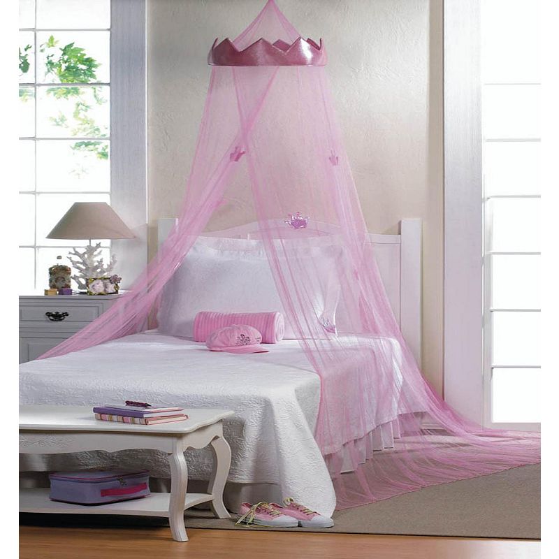 Pink Princess Crown Bed Canopy