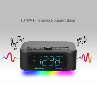 Emerson Emerson SmartSet 7-Color Bluetooth Speaker - 10W Stereo Sound 15W Wireless Charging and LED Lights Changing to Music CKSW7708M