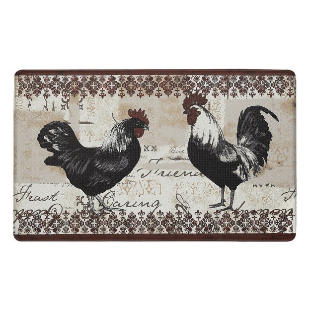 Goodgram Country Vintage Rooster Memory Foam Anti fatigue Kitchen Floor Mat 18 In W X 30 In L