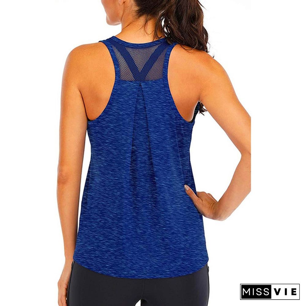 Yoga Vest Women Running Shirts Sleeveless Gym Tank Tops Women's Sportswear Quick Dry Breathable Workout Tank Top Fitness Clothes