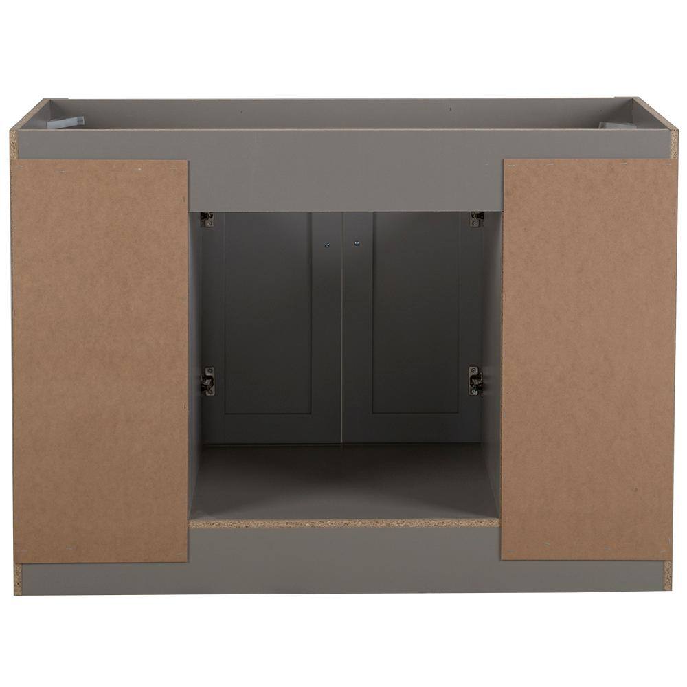 Home Decorators Collection Westcourt 48.0 in. W x 21.7 in. D x 34.2 in. H Bath Vanity Cabinet without Top in Sterling Gray WT48-ST