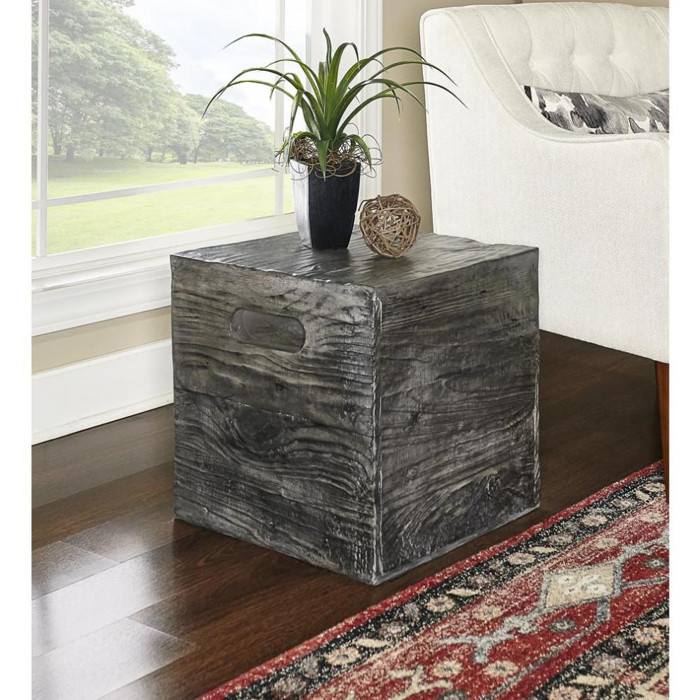 Warner Crate Grey   Rustic   Side Tables And End Tables   by Homesquare  Houzz