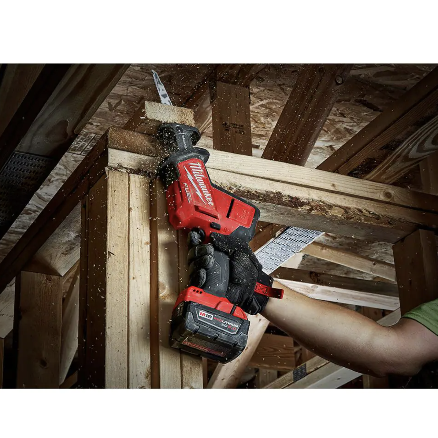 Milwaukee M18 FUEL 18V Lithium-Ion Brushless Cordless Hackzall Reciprocating Saw， Tool-Only (2719-20)