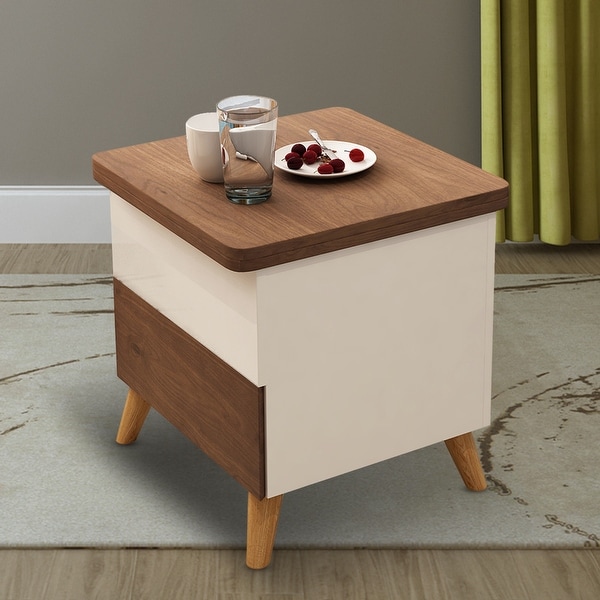 JASIWAY Modern Lift Top Coffee Table with Storage Drawers