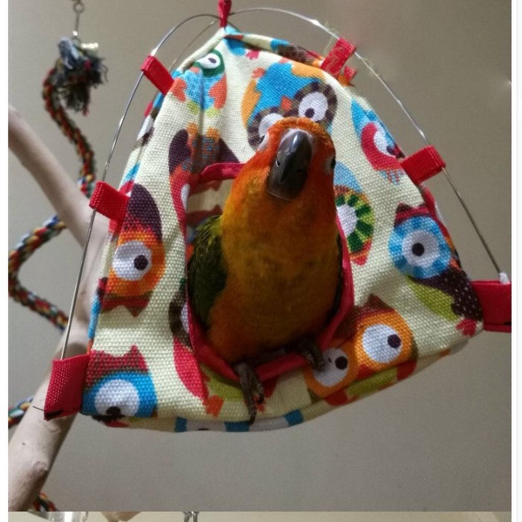 Bird Parrot Sleeping Tent Hut Hanging Hammock for Parakeet Hangable Cockatoo Toy