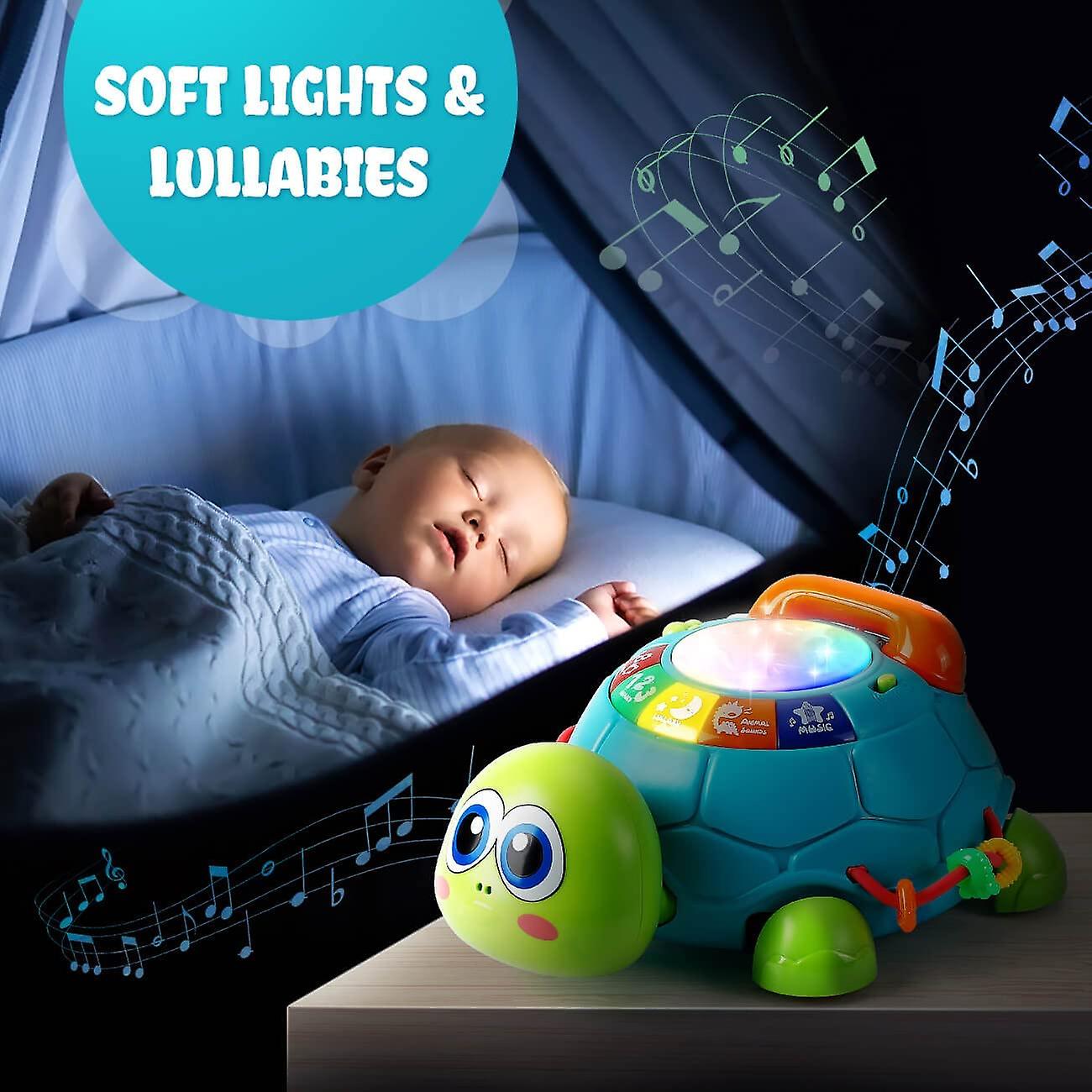 Baicccf Baby Toys 6 To 12 Months Boy Girl Gifts， Infant Light Up Musical Turtle Crawling Toys For Babies 6-12-18 Months， Learning Educational Toys For