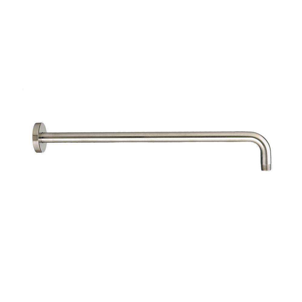 American Standard Wall Mount Right Angle 18 in. Shower Arm and Escutcheon Brushed Nickel 1660118.295