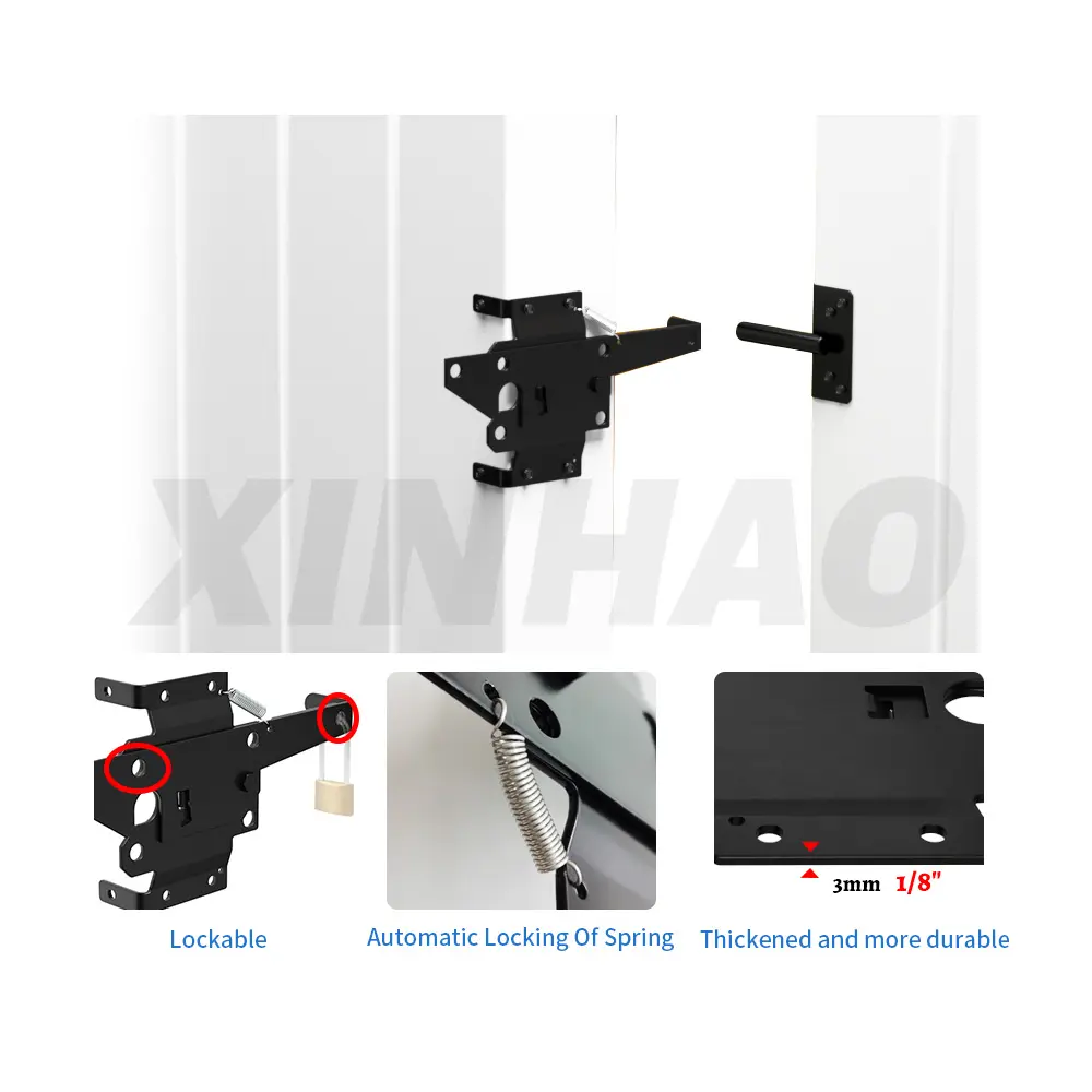 XINHAO Manufacturer supply durable self locking heavy duty fence gate latch for wooden door