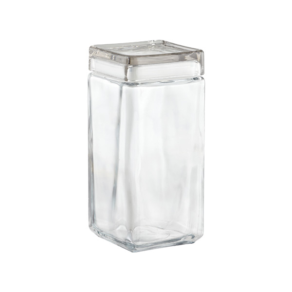 Anchor Hocking Stackable Square Glass Canisters