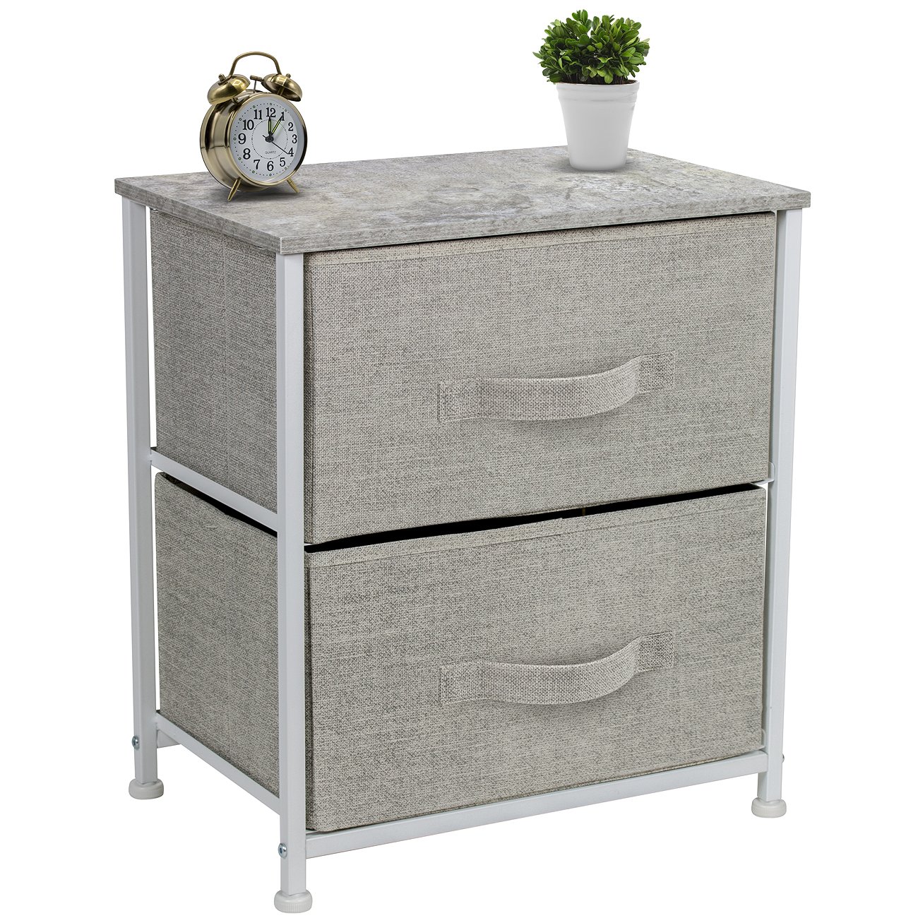 Sorbus Nightstand with 2 Drawers - Bedside Furniture and Accent End Table Chest