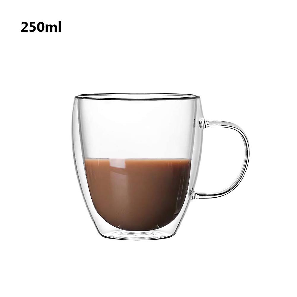 Double Creative Handmade Whiskey Drinkware Wall Layer Handle Cup Coffee Heat-resistant Wine Mugs Beer Milk Glass Tea Insulated