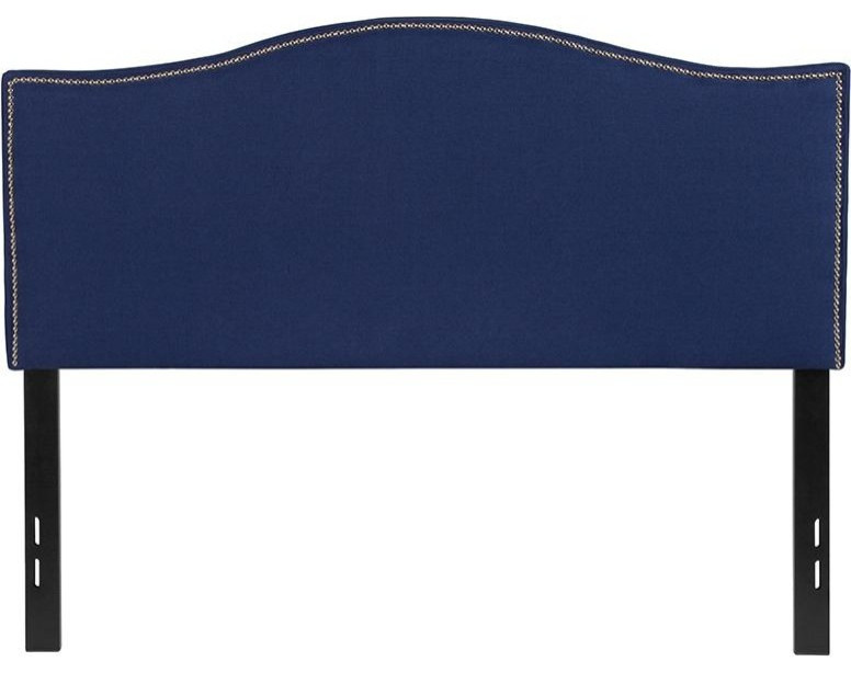 Lexington Upholstered Headboard With Accent Nail Trim  Navy Fabric   Transitional   Headboards   by Furniture East Inc.  Houzz