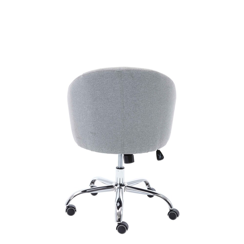 Porthos Home Kash Home Office Desk Chair  Round Back  Linen Fabric