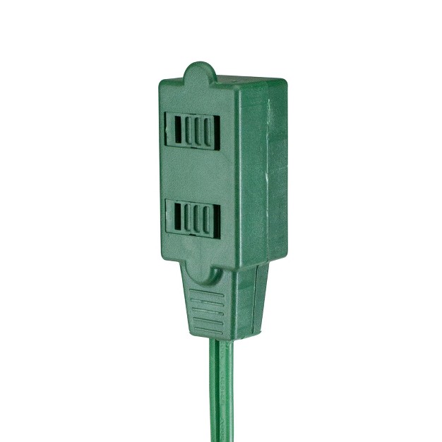 Northlight 9 x27 Green Indoor Extension Power Cord With 9 outlets And Safety Locks