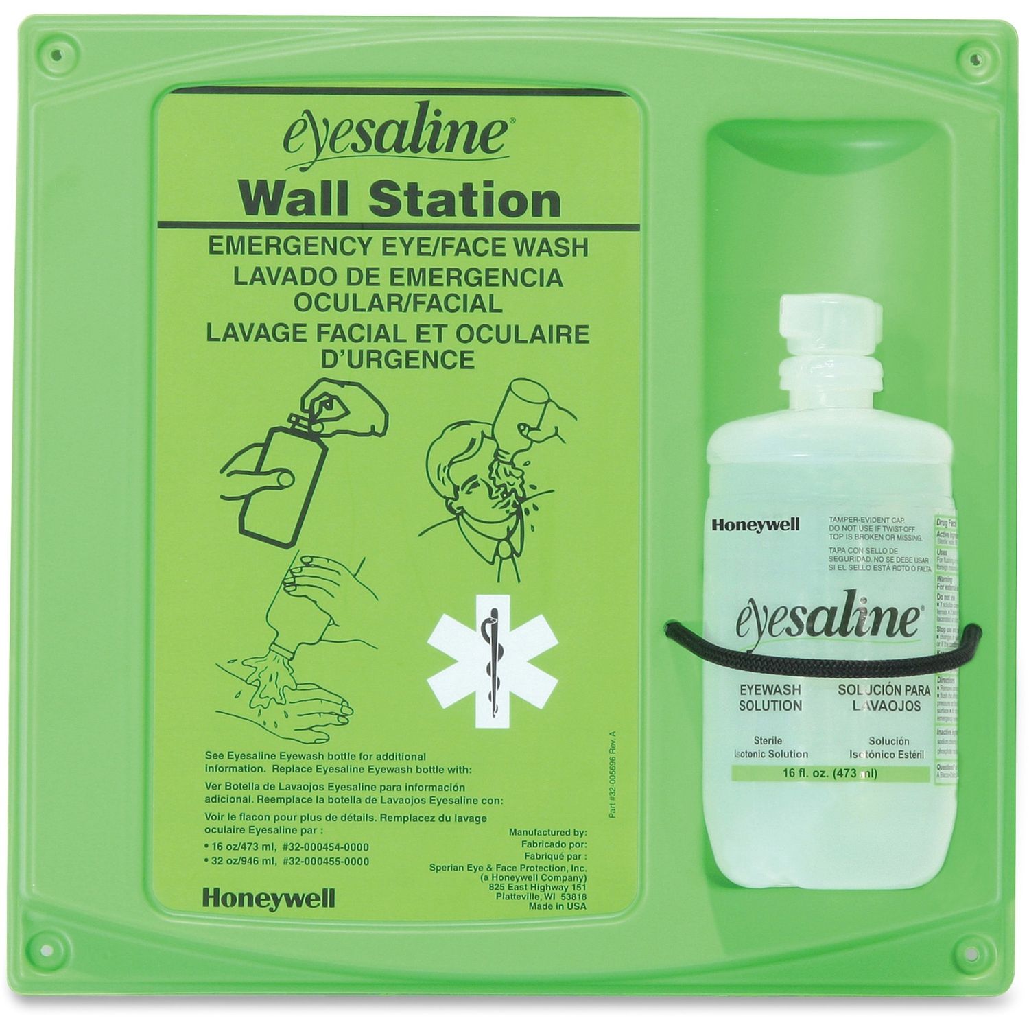 Fendall Saline Eyewash Wall Station by Honeywell International， Inc FND32000460