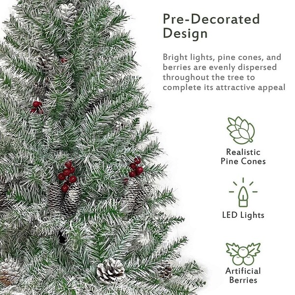 4 PCS PreLit Xmas Tree Artificial Christmas