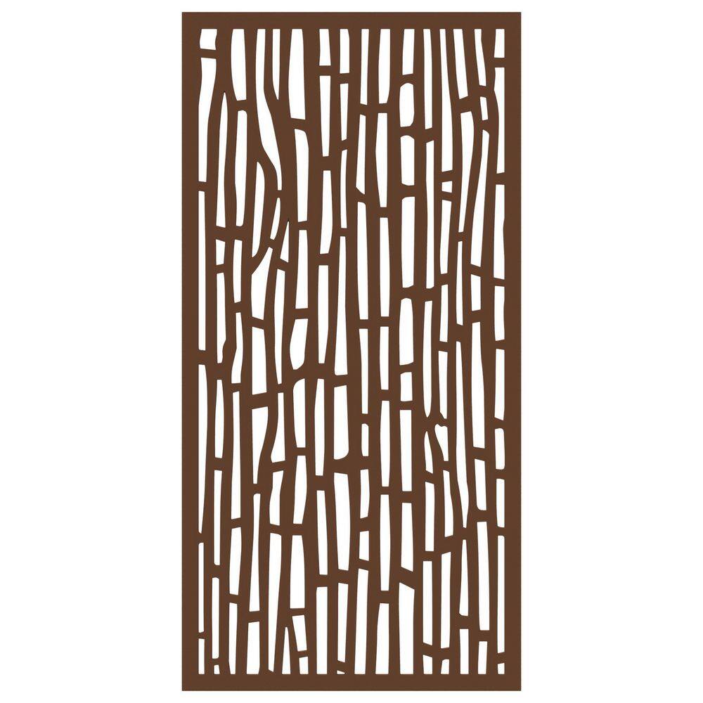 DESIGN VU Bali 6 ft. x 3 ft. Espresso Recycled Polymer Decorative Screen Panel Wall Decor and Privacy Panel DVU3602E