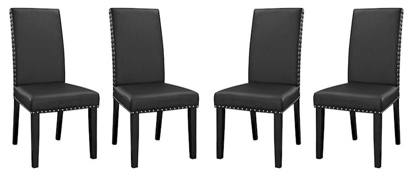 Modway Furniture Parcel Dining Side Chair Vinyl Set of 4   Transitional   Dining Chairs   by ShopFreely  Houzz