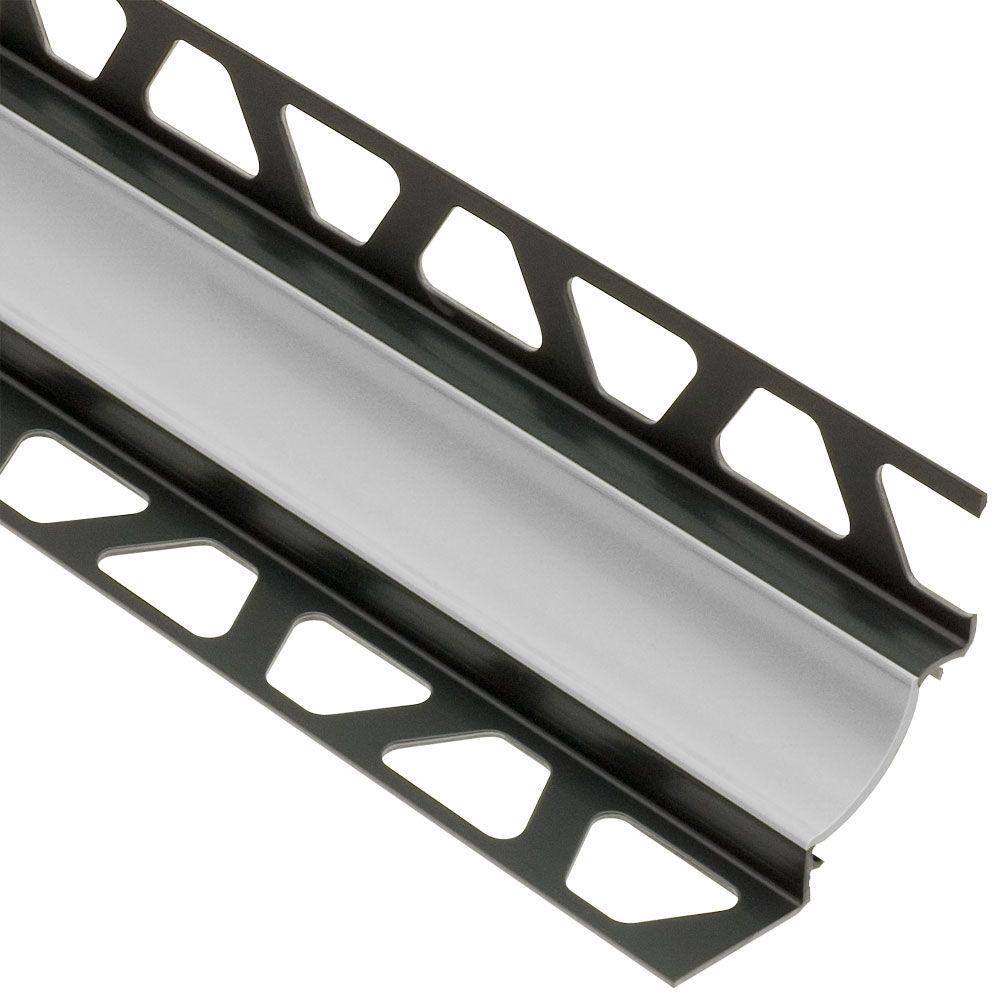 Schluter Systems Dilex-HKW Classic Grey 932 in. x 8 ft. 2-12 in. PVC Cove-Shaped Tile Edging Trim HKWU7O7PG