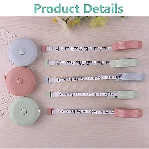 Tape Measure，3 Pack Soft Sewing Tape Measure For Body Measuring， 79 Inchs Mini Measurement Tape，premium Retractable Fabric And Cloth Tape Measure， Han