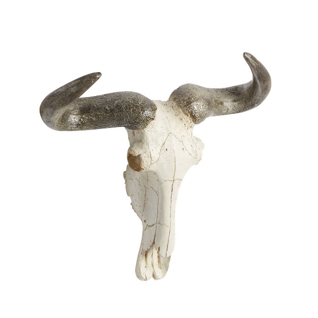 Polystone Cow Skull Wall Decor White Olivia amp May