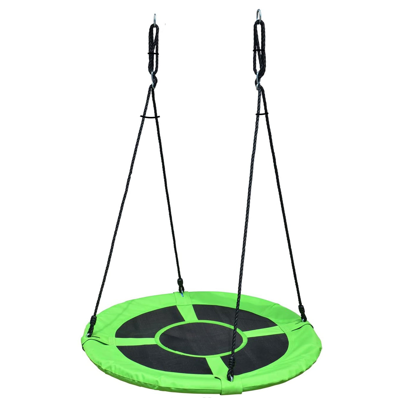 Swinging Monkey Giant 40 Inch Web Fabric Outdoor Saucer Tree Swing， Green